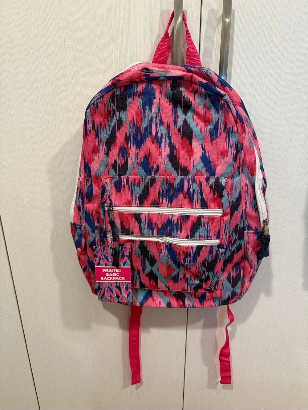 Printed Pink Multi-Color Kids Backpack